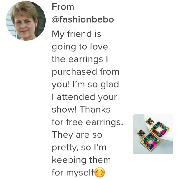 Golden Pastel Rhinestone Geometric Statement Earrings - Picture 7 of 12